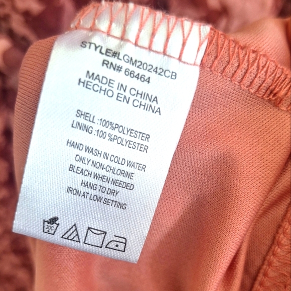 Laurel Gray Floral Long Sleeve Ruffle Women's Maxi Dress Size XL - Picture 6 of 9